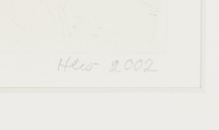 Outi Heiskanen, etsning, signerad och daterad 2002, numrerad 10/50.