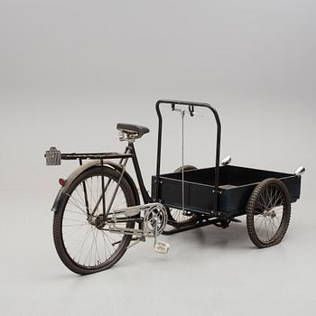 CYKEL MED FLAK. 1900-talets mitt.