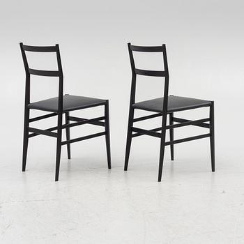 Gio Ponti, a set of two "Superleggera" chairs, Cassina, 21st century.