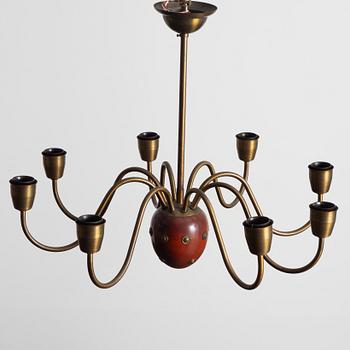 Hans Bergström, taklampa, ateljé Lyktan, Åhus, 1940-50-tal.