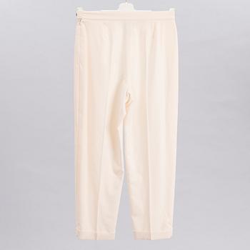 A Pair of White Chanel Wool Trousers, size 44(FR).