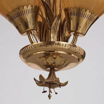 Bröderna Malmströms
metallvarufabrik., a pair of ceiling lamps, Swedish Modern, Malmö 1940's.