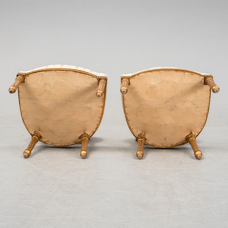 Soffa samt stolar, gustaviansk stil 1800-talets slut.