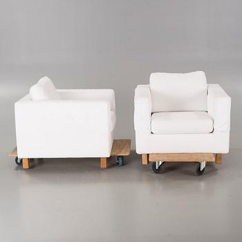 A pair of armchairs by Ihreborn, Sweden, late 20th / early 21st century.