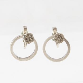 Wiwen Nilsson, a pair of silver earrings, Lund 1953.