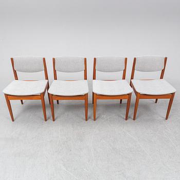 FINN JUHL, four chairs, France & Sons, Denmark.