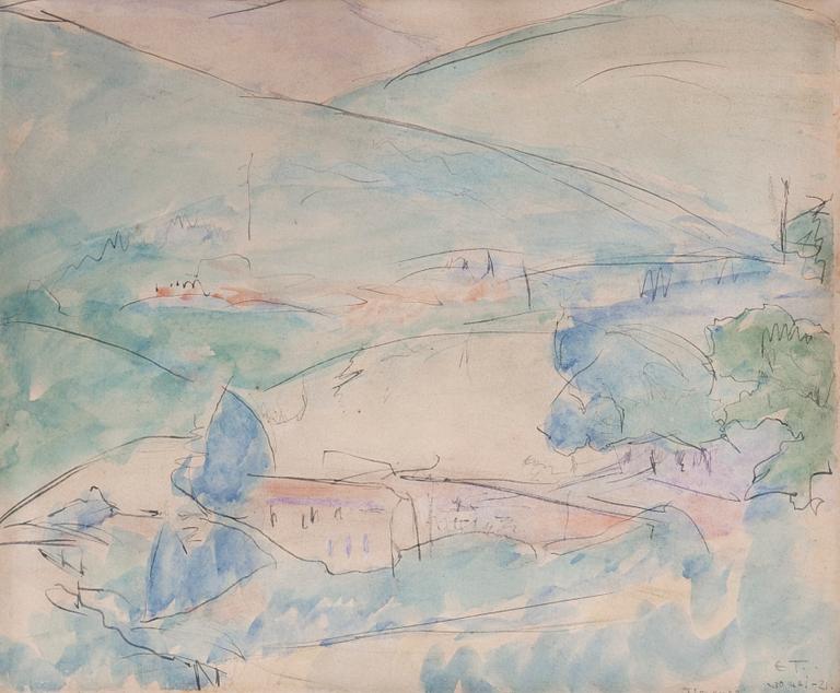 Ellen Thesleff, ELLEN THESLEFF, VIEW FROM TUSCANY.