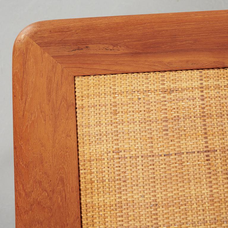 A set of two Danish 'Minerva' sofas with a table for France & Daverkosen.