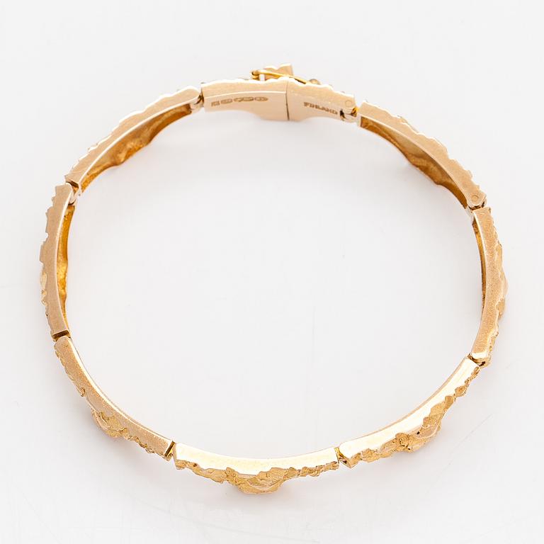 Björn Weckström, Armband "Golden bridge", 14K guld. Lapponia 1970.