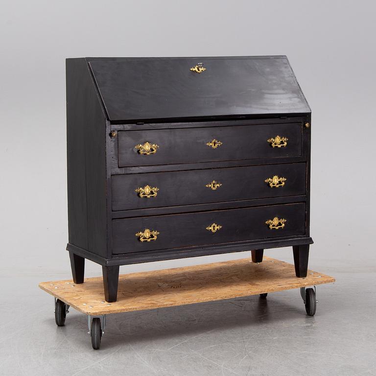 A painted secretaire, 19th Century.