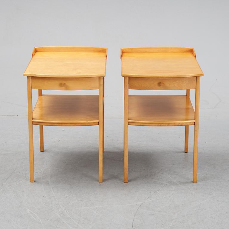 A pair of 'Birgitta' birch bedside tables.