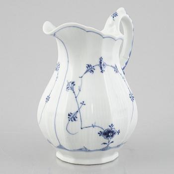A 'Blue Fluted Plain' / 'Musselmalet rifflet' pitcher, Royal Copenhagen, model 356, post 1923.