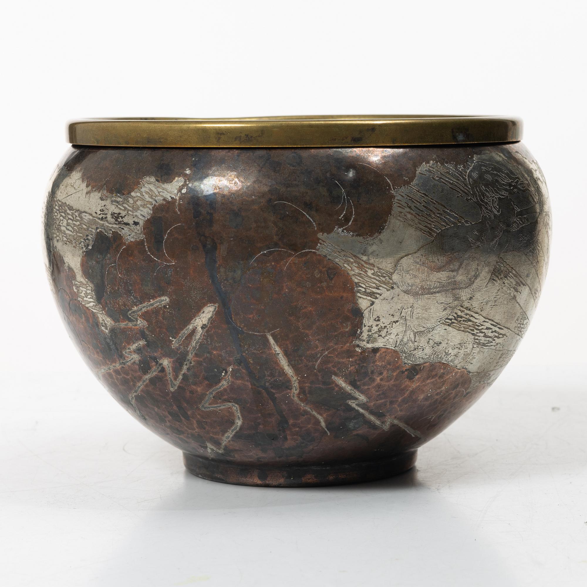 Carl Hjalmar Norrström, pot cover, Eskilstuna 1903.