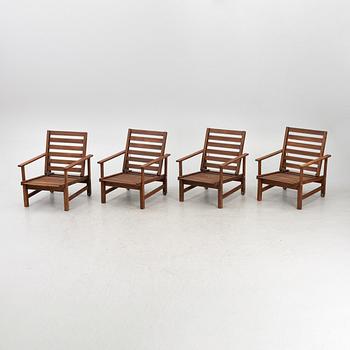 Elsa Stackelberg, four garden chairs, Fri Form, Edsbruk.