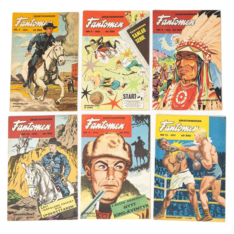 Comic books, 26 issues, "The Phantom", 1951.