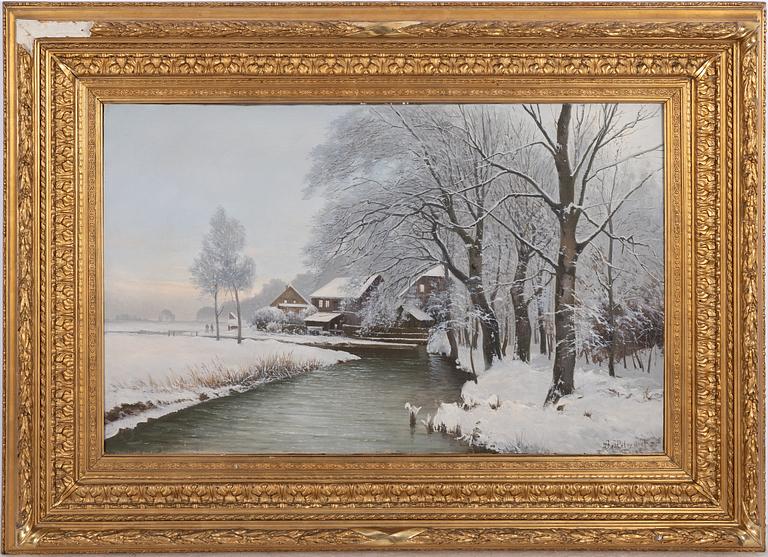 Johann Holmstedt, "Winter by the canal.".