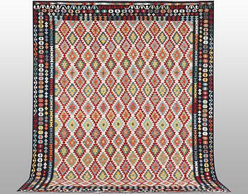 A carpet, Kilim, ca 398 x 316 cm.