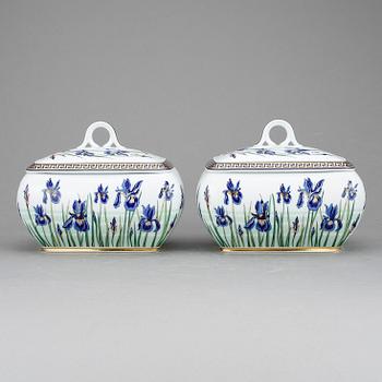 TERRIN, 2 st, porslin, "Giardino", Versace för Rosenthal.