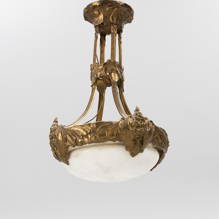 Alice Nordin, an Art Nouveau ceiling lamp, around 1900.