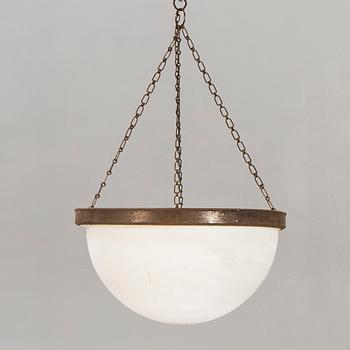 A 1930740s Swedish Grace ceiling pendant.
