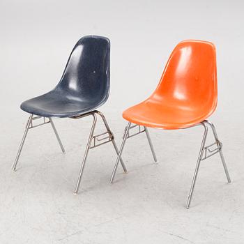 Charles & Ray Eames, stolar, 3+3 st, "DSSN", för Herman Miller, inköpta på Nordiska Kompaniet, 1950-/60-tal.