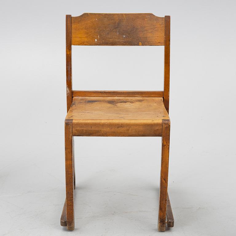 Sven Markelius, Seven chairs, 'Orkesterstolen', 20th century.