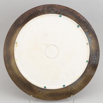 Stig Lindberg, a stoneware dish, Gustavsberg studio, Sweden 1977.