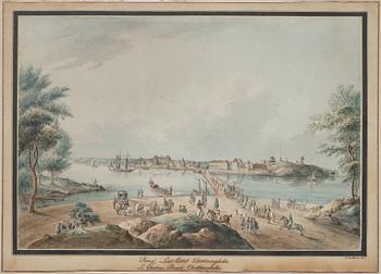 Johan Fredrik Martin, "Kongl. Lust Slottet Drottningholm", from: "Svenska vuer".