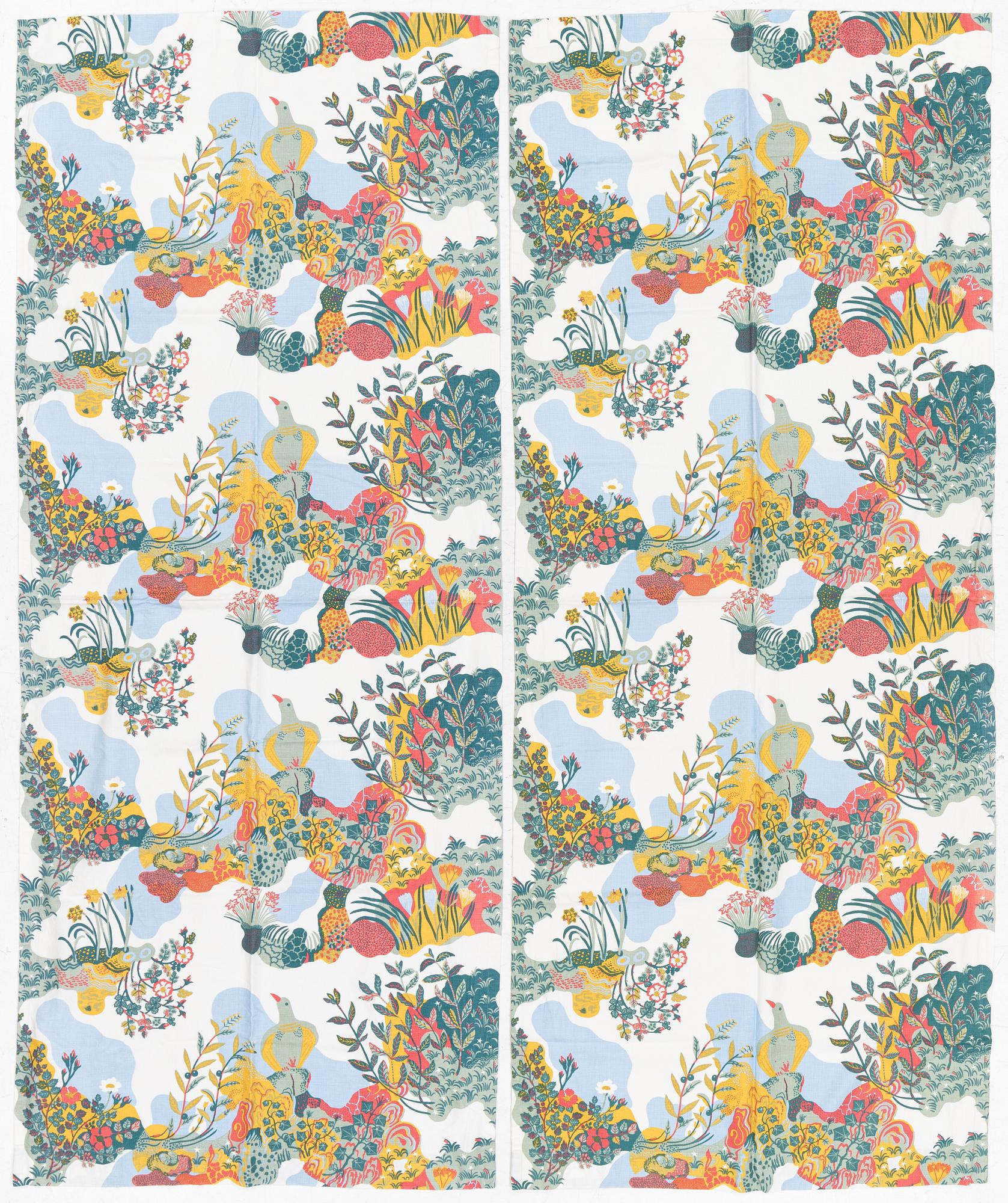 Josef Frank, curtains, a pair, "Anacreon", Svenskt Tenn.