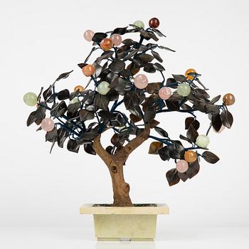 A Chinese table decoration in the shape of a tree, 20th Century.
