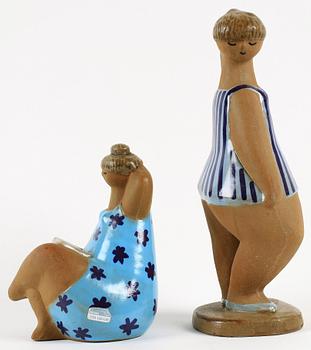 FIGURINER, 2 st, stengods, Lisa Larson, Gustavsberg.