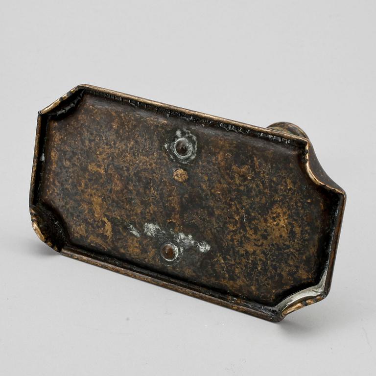 LJUSSTAKE, mässing, barockstil, 1800-tal.