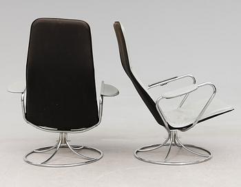 FÅTÖLJER, 1 par, 1900-talets andra hälft.