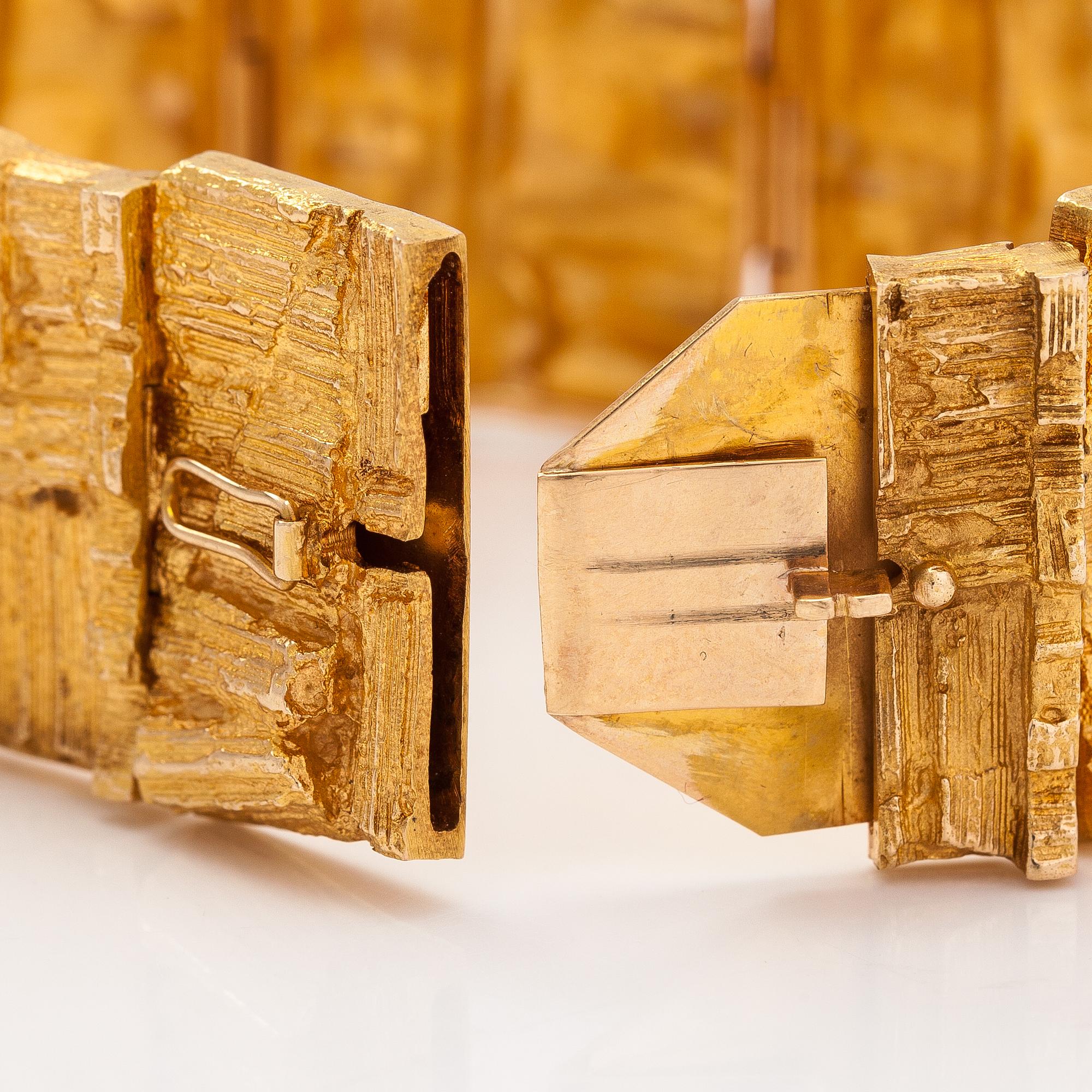 Björn Weckström, A 14K gold bracelet "Suma". Lapponia 1971.