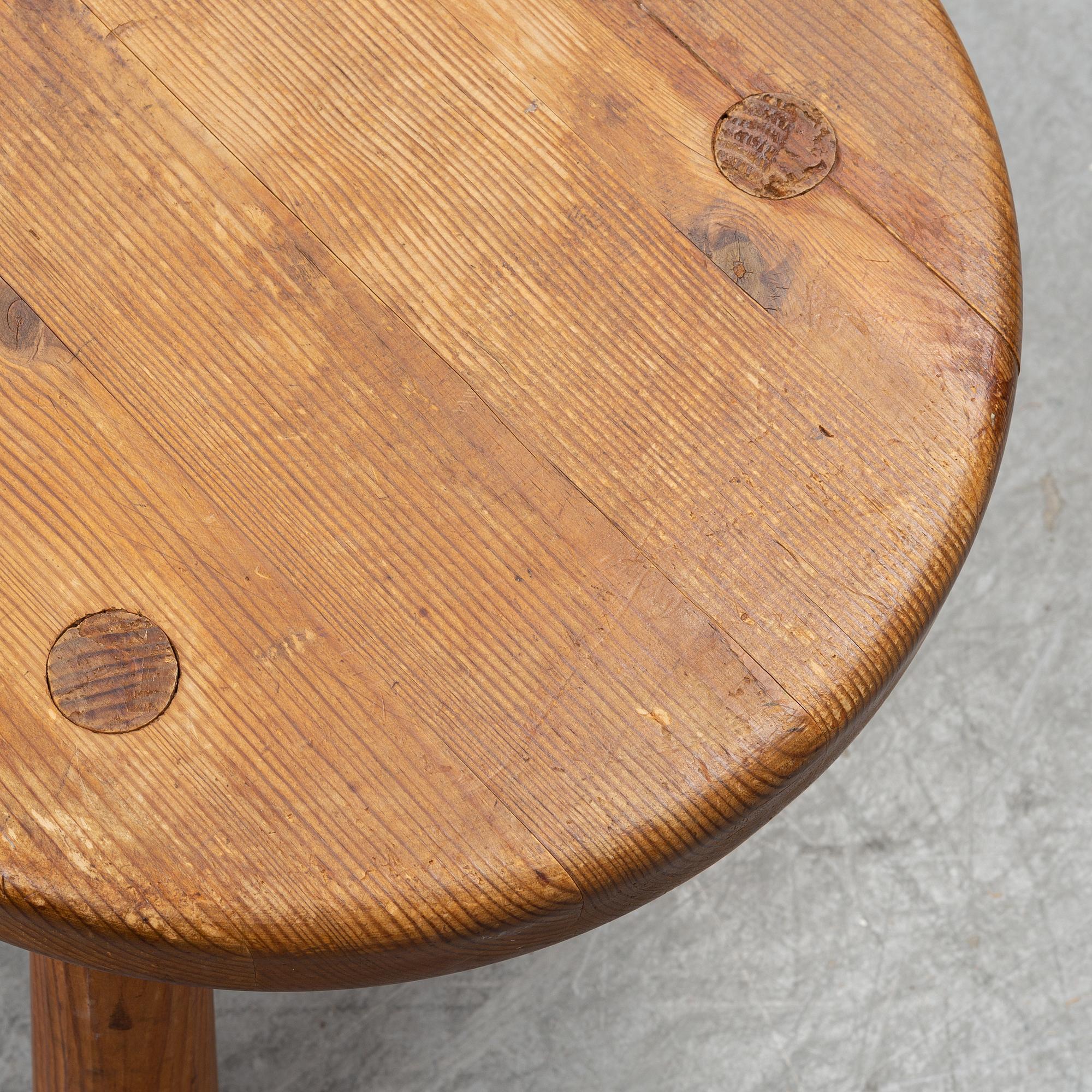 Axel Einar Hjorth, a stained pine "Utö" stool, for Nordiska Kompaniet Sweden.