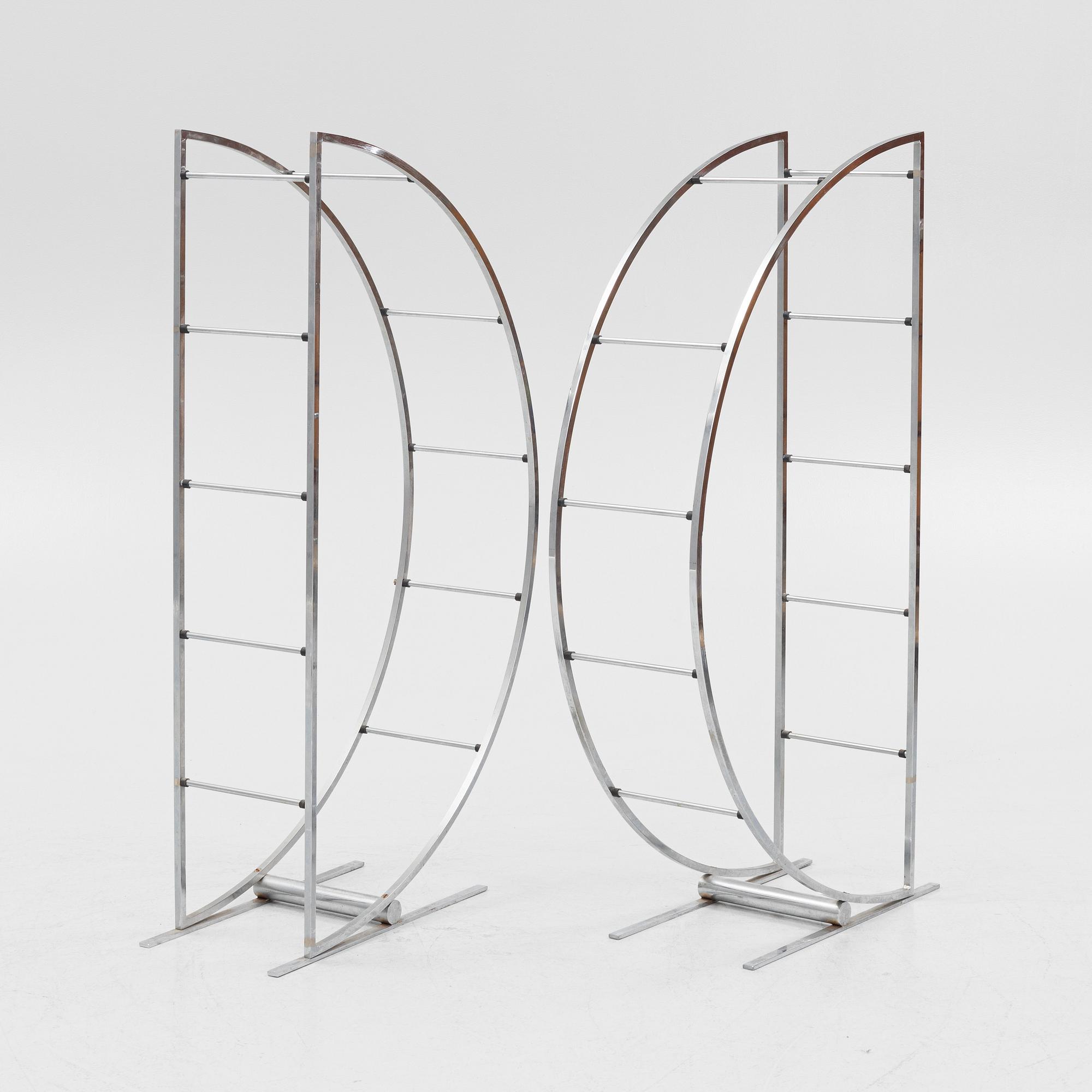 Two Art Déco-style book cases, second half of the 20th Century.