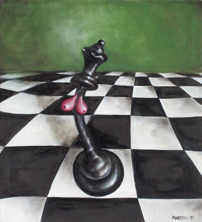 Suzanne Nessim, "Schackdrottningen" (Queen of chess).