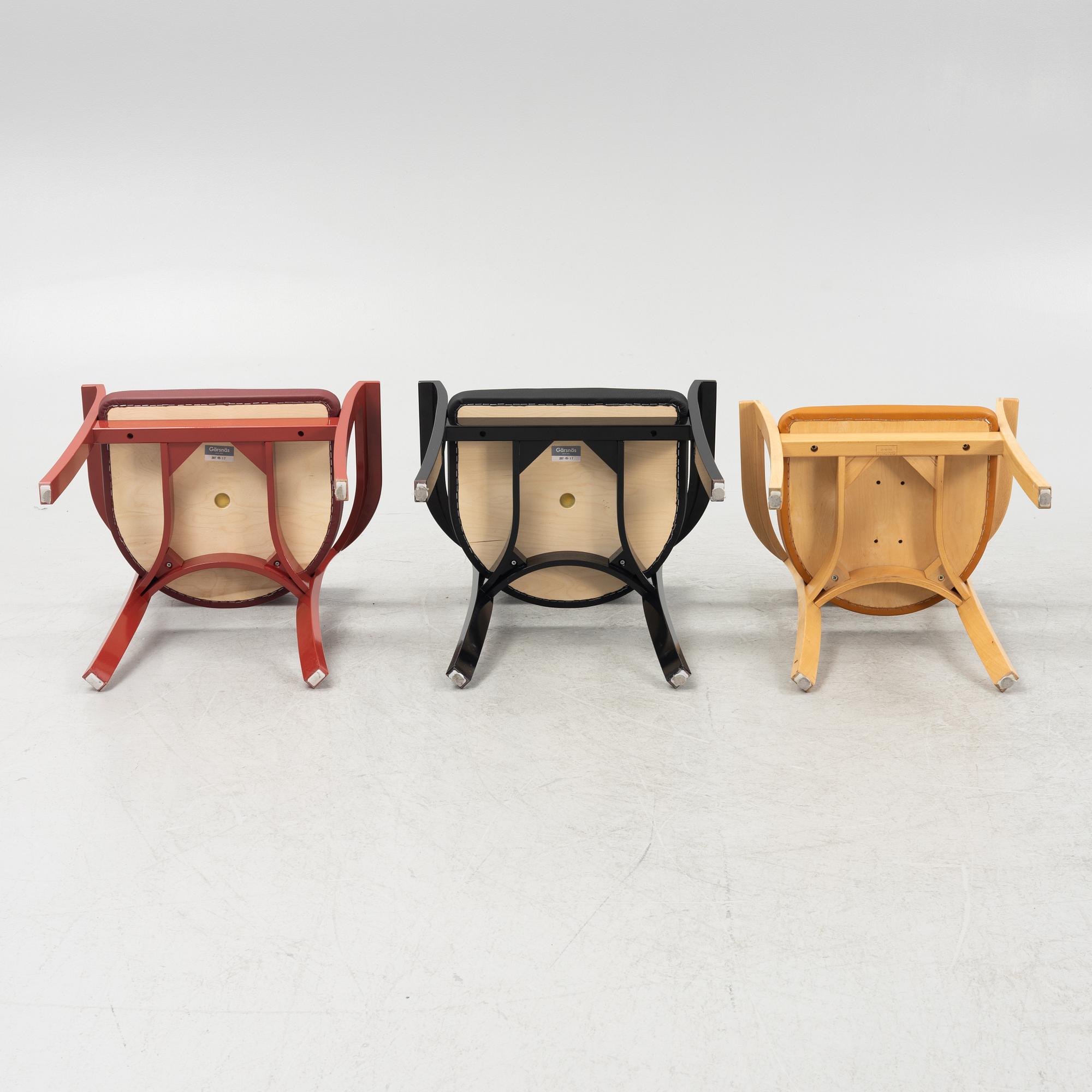 Åke Axelsson, karmstolar, 6 st, modell "S234", Gärnsäs, 1980-tal samt 2000-tal.