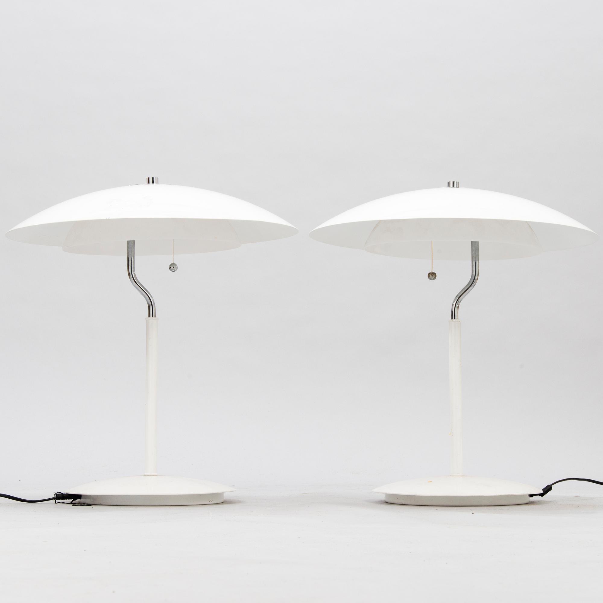 A pair of "Jonas" table lamps, designed by Jonas Hidle for AS Høvik Lys.