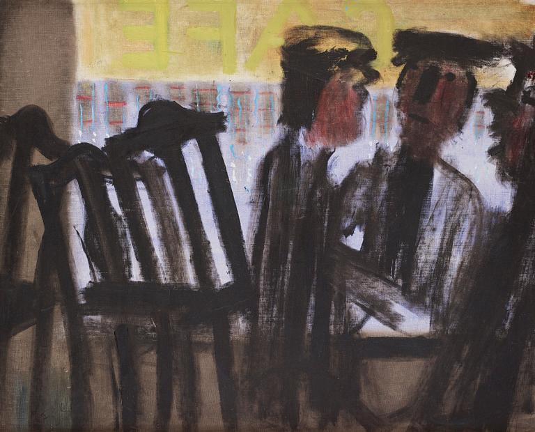 Ragnar Sandberg, At the café.