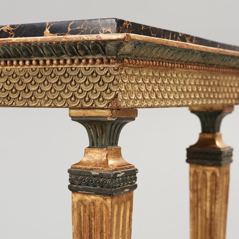 KONSOLBORD. Sengustaviansk, omkring år 1800.