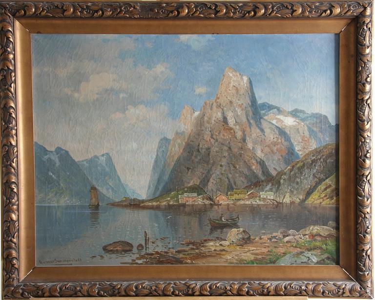 SOMMERSTEDT, GUNNAR. Olja på duk, sign.