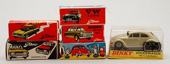 SAMLING MODELLBILAR, 6 st, Tekno och Dinky.