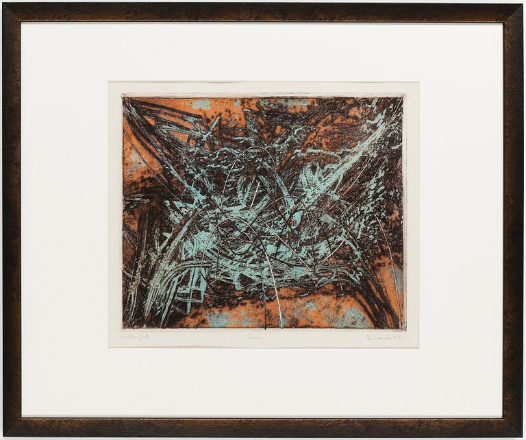 STANLEY WILLIAM HAYTER, färgetsning, signerad och daterad 88.