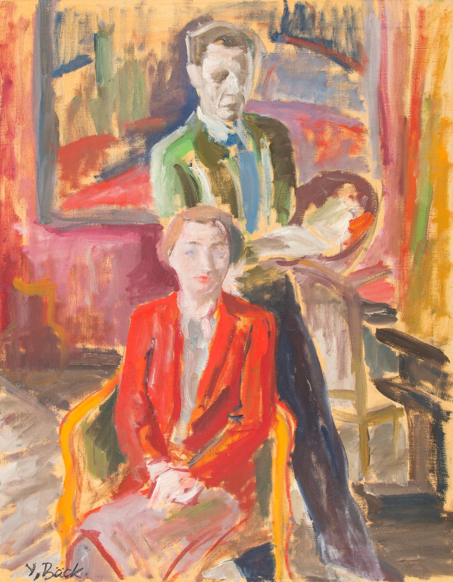 Yngve Bäck, Konstnären och hans hustru.