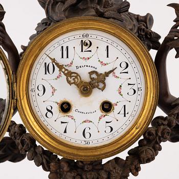 A Louis XVI style mantle clock, France, late 19th Century.