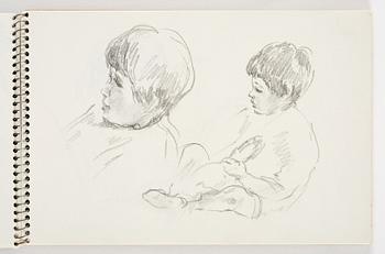 Lotte Laserstein, 3 skissböcker med blyertsteckningar.