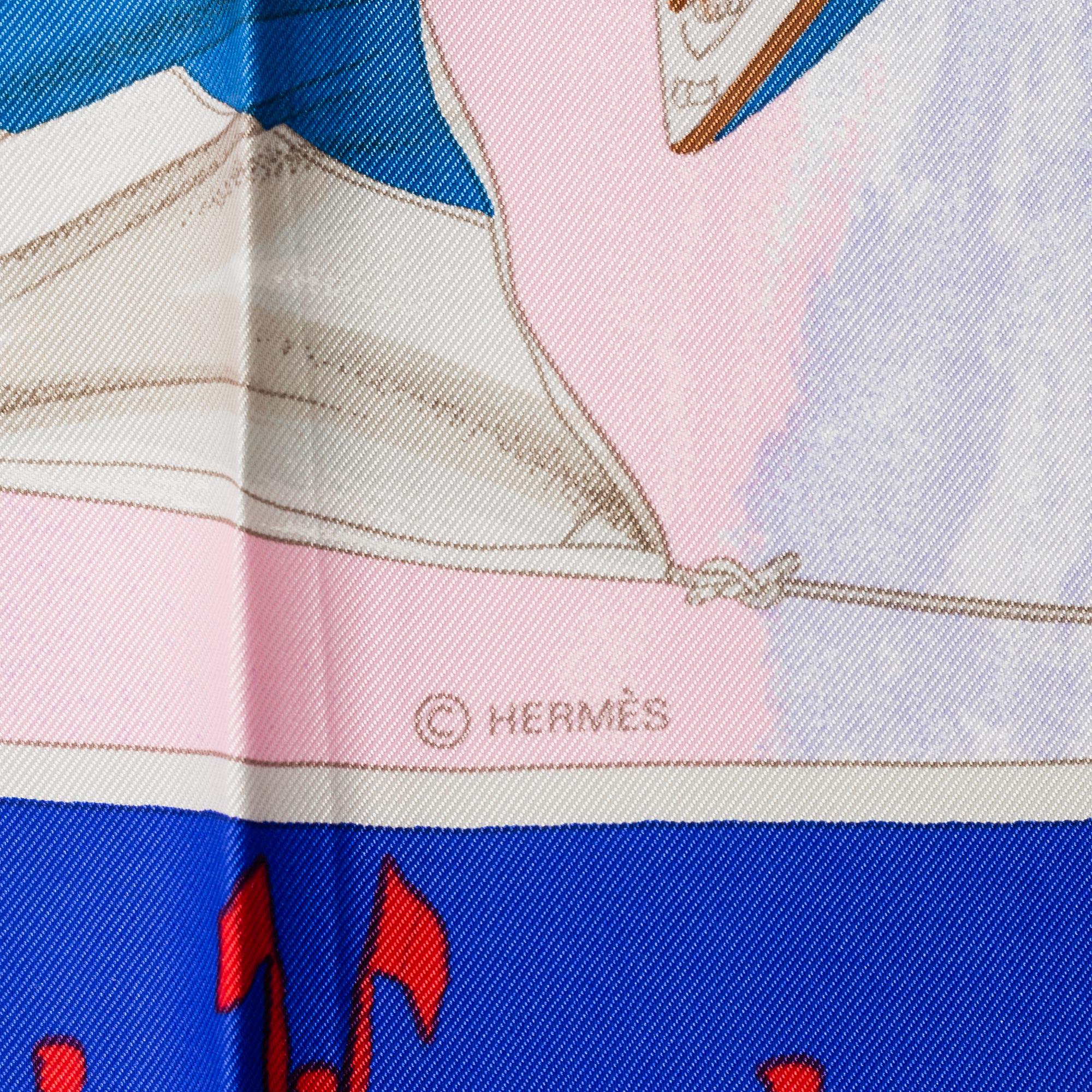 HERMÈS, scarf, 'En Course'.