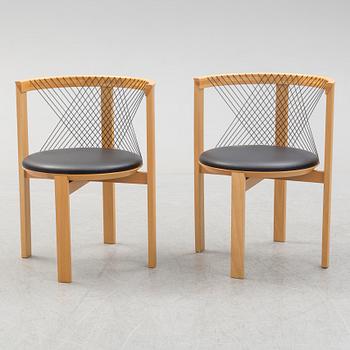 A pair of "String chair", Niels Jörgen Haugesen, Tranekaer Furniture, Denmark, late 20th century.