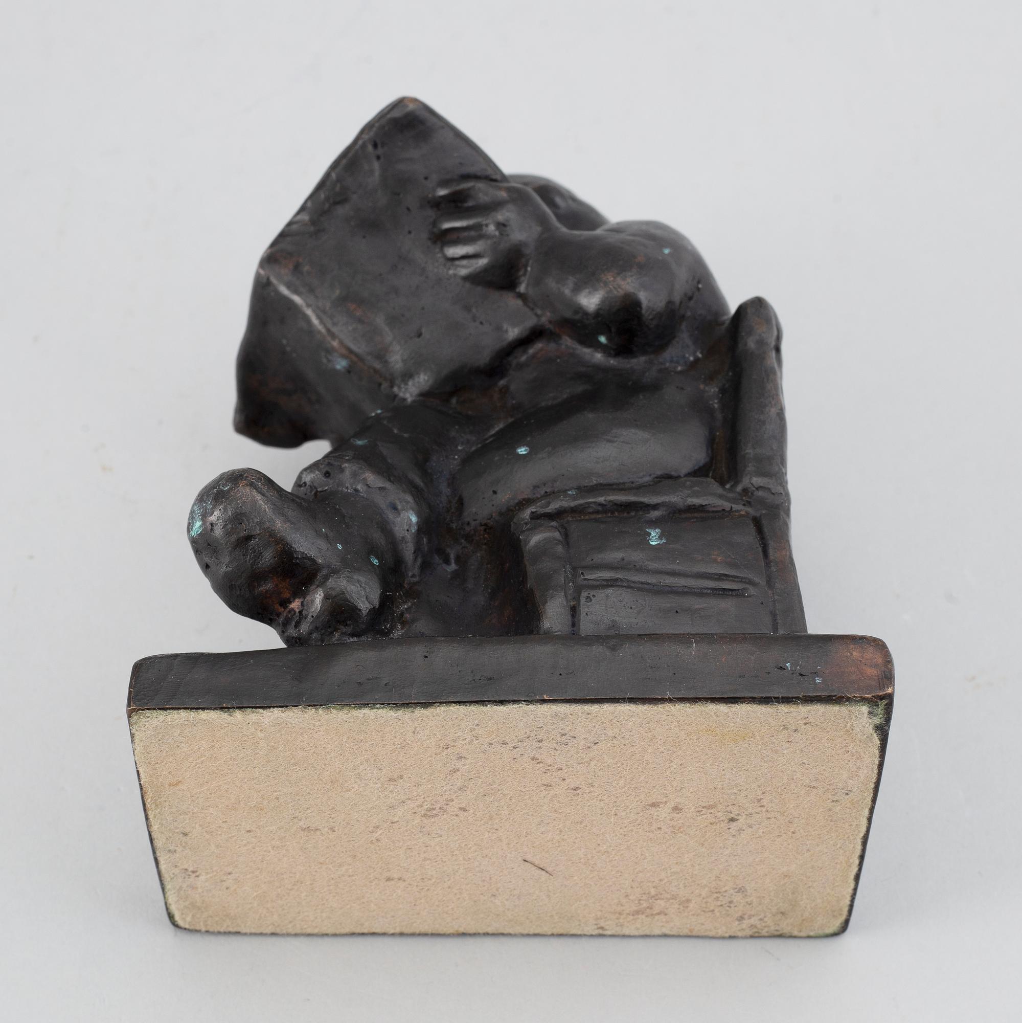 SVEN LUNDQVIST, skulptur, brons, signerad.